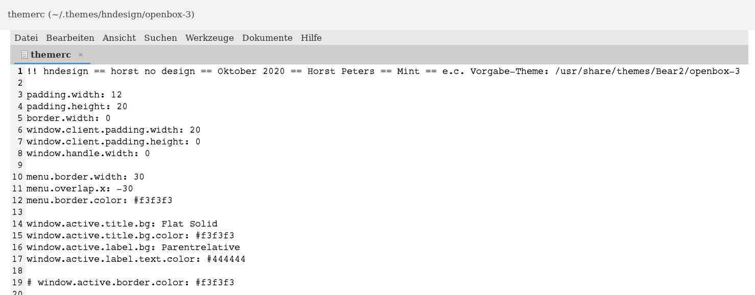 Kommentar in themerc